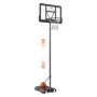 VEVOR Basketballkorb Outdoor Basketballständer 122–305 cm Einstellbare Höhe, Basketballanlage Schwarz Wetterbeständig Rostbeständig, Basketballkorb Standfuß mit Wasser oder Sand Mobil