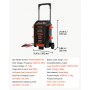 VEVOR Fahrbares Autobatterieladegerät 12 / 24 V 150 A mit Starthilfefunktion für Pkw, SUVs, Leichte Nutzfahrzeuge und Transporter, 9-Stufiges Automatisches Laden für Blei-Säure- und Lithiumbatterie