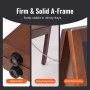 VEVOR Kundenstopper Werbeaufsteller mit Holzrahmen 508 x 1016 mm, Werbetafel Aufsteller 432 x 750 mm Speisetafel Braun inkl. 8 Kreidemarker zum Schreiben mit Kreide für Restaurants, Bars usw.