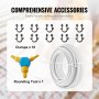 VEVOR Aluverbundrohr Aluminium Mehrschichtverbundrohr 50 m Weiß PEX-Rohr Alu-Mehrschicht-Verbundrohr MV-Rohr Mehrschichtrohr Ideal für Fußbodenheizung und Heizkörper-Anbindung Alu Verbundrohr