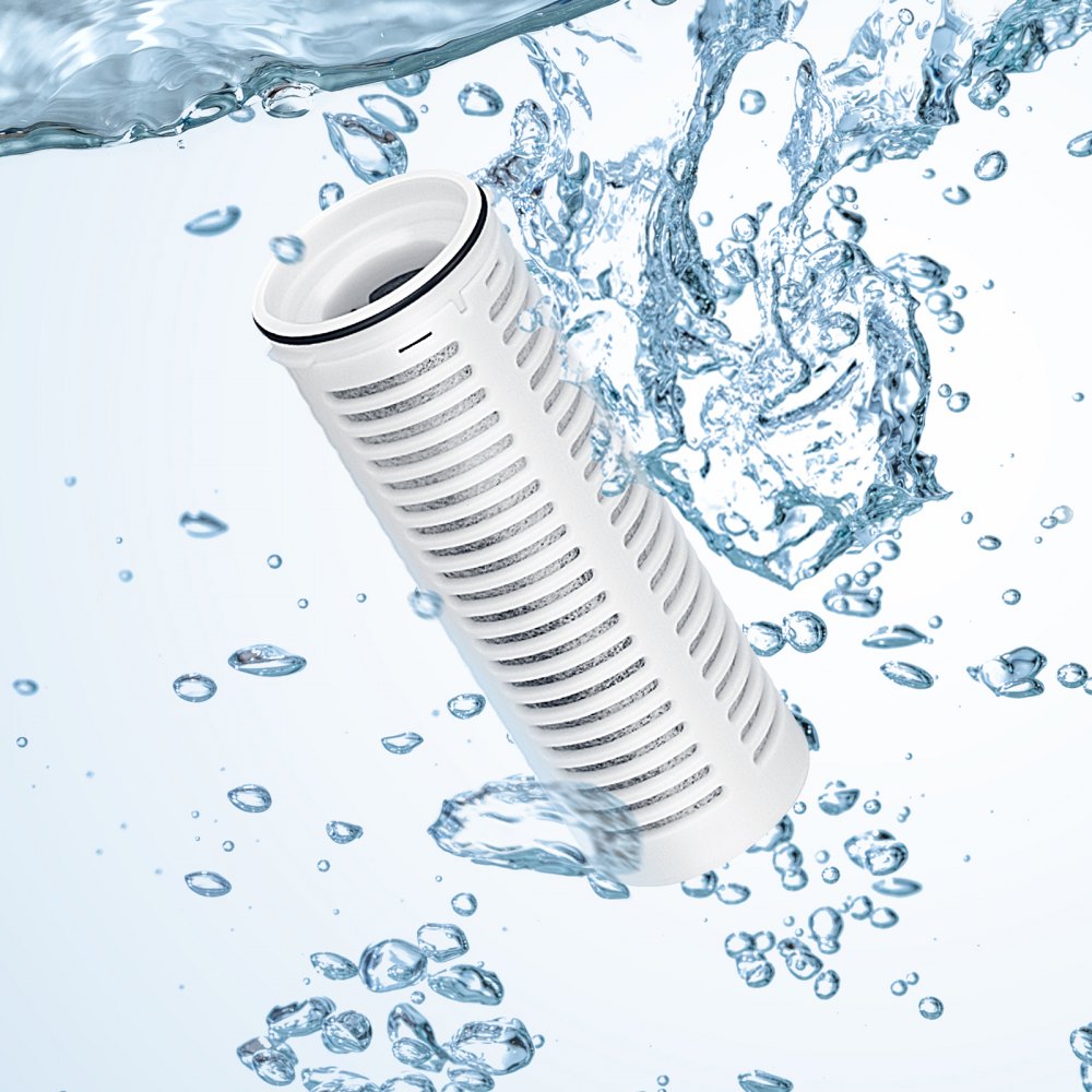 VEVOR Ersatz-Wasserfilter  (3 Stk.) für Kannen & Spender BPA-frei, hält 3 Monate oder 800 L, reduziert Chlor Rost Gerüche PFOA/PFOS, für Wasserfilterkanne 6287