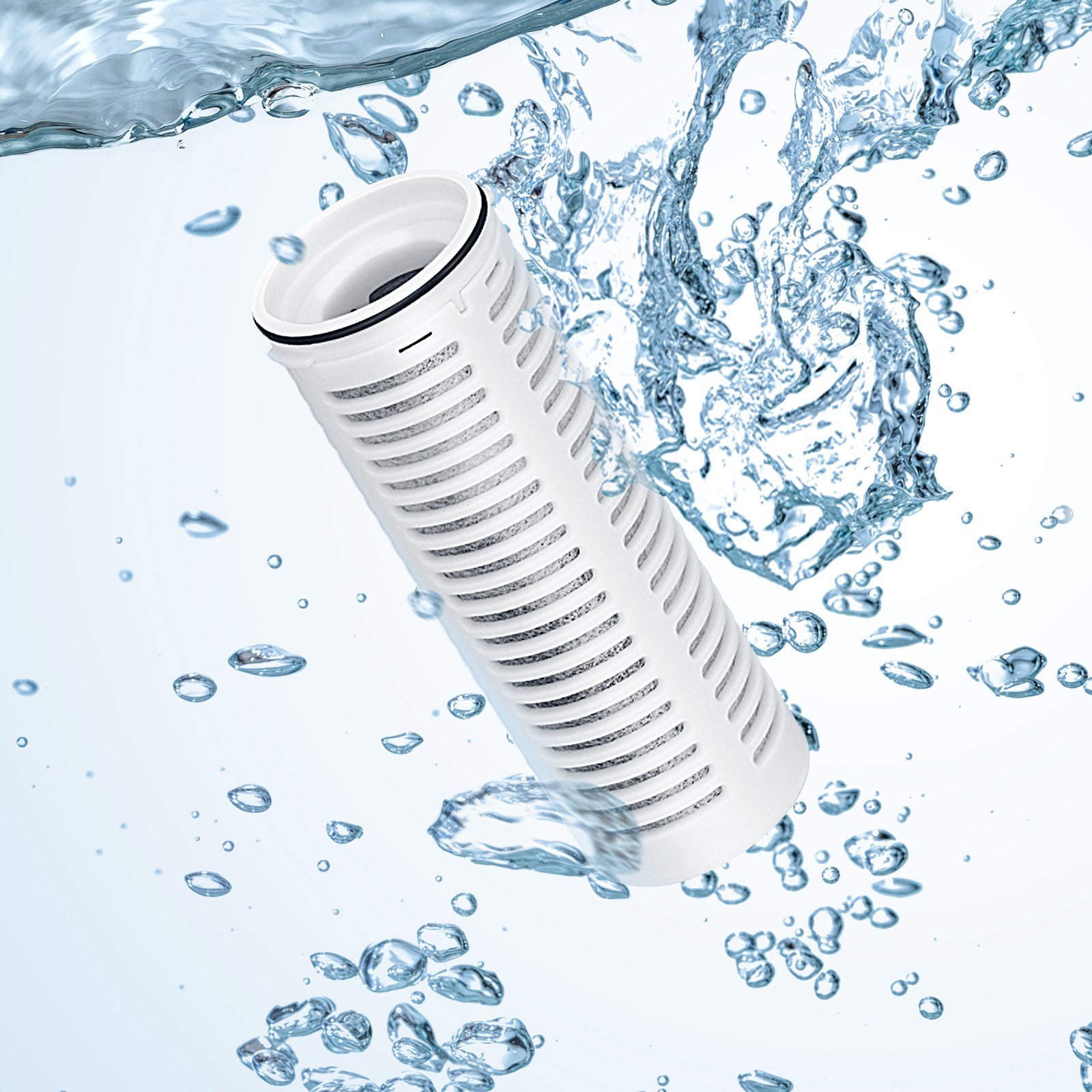 VEVOR Ersatz-Wasserfilter  (3 Stk.) für Kannen & Spender BPA-frei, hält 3 Monate oder 800 L, reduziert Chlor Rost Gerüche PFOA/PFOS, für Wasserfilterkanne 6287