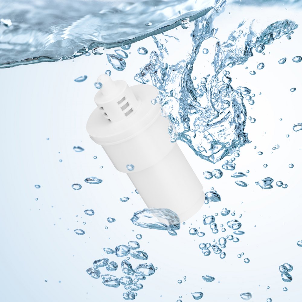 VEVOR Wasserfilter-Ersatz mit 0,3 L/min Durchflussrate für Kannen & Spender (3 Stk.) BPA-frei, hält 3 Monate oder 150 L, reduziert Kalk Blei Chlor, für Wasserfilterkanne 6216 Weiß