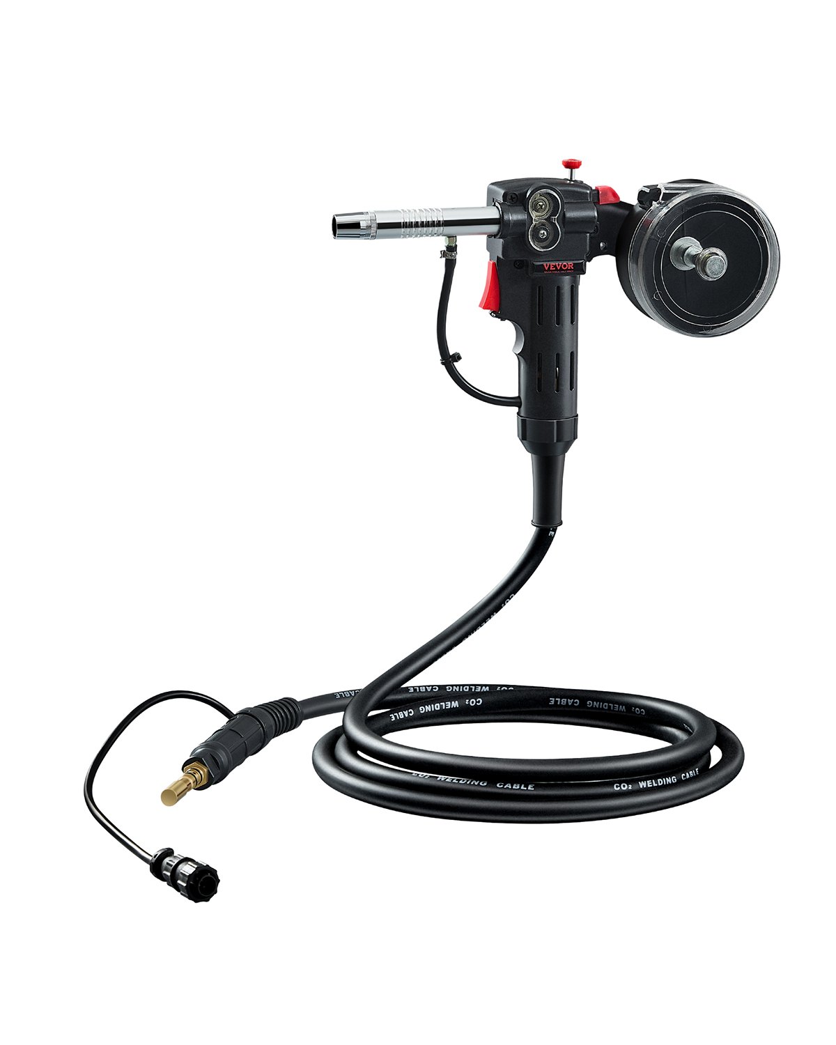 VEVOR 100-A-Schweißspulenpistole mit 3-m-Kabel, kompatibel mit Hobart Handler 210 MVP Mig-Schweißgeräten, geeignet für 0,58/0,0762/0,0899cm Flussmittelkern-/Massiv-/Aluminium-Schweißdrähte