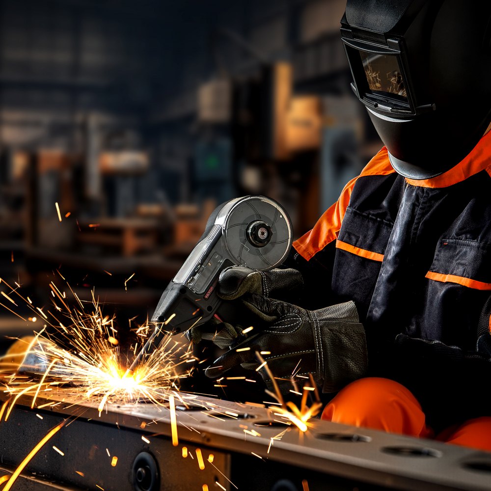 VEVOR 200-A-Schweißspulenpistole mit 3-m-Kabel, kompatibel mit W Weldpro MlG200GDsv200- und MIG155GD-Schweißgeräten, geeignet für 0,0762/0,0899cm Flussmittelkern-/Massiv-/Aluminium-Schweißdrähte