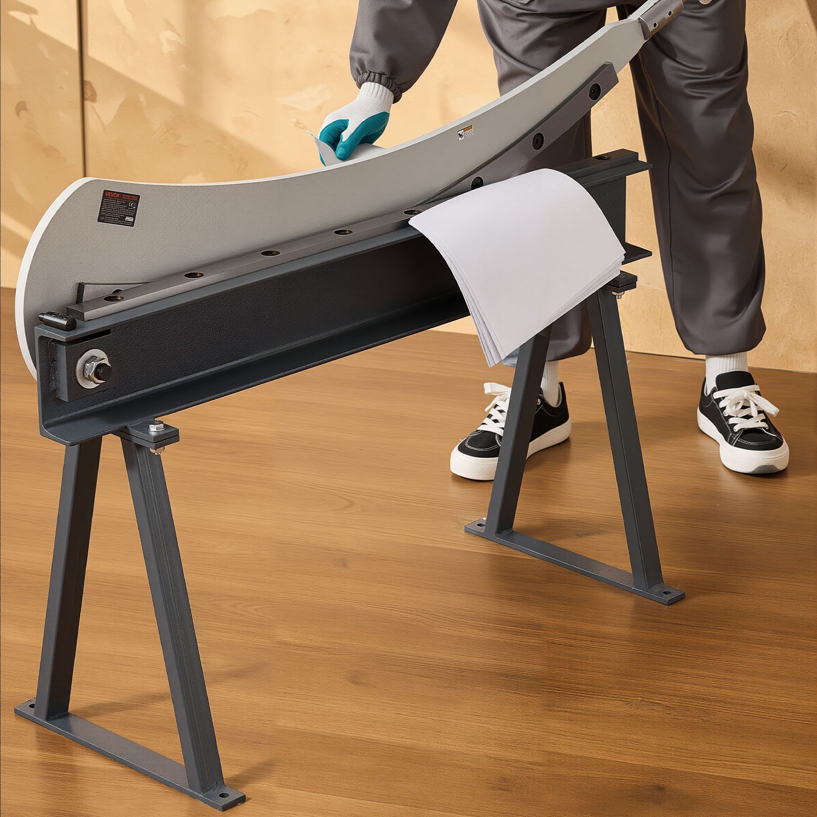 VEVOR Handhebelschere, 1000 mm Bettbreite, Hebelschere, Guillotine Blechschneider für die Blechbearbeitung, mit Q235-Material, Ständer, für Leiterplatten, Aluminium, Stahl, Kupfer, Kunststoff