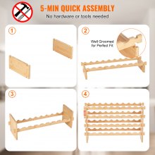 VEVOR Weinregal Flaschenregal Weinschrank Flaschenständer 36 Flaschen 4-stufig