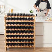 VEVOR Weinregal Flaschenregal Weinschrank Flaschenständer 72 Flaschen 8-stufig