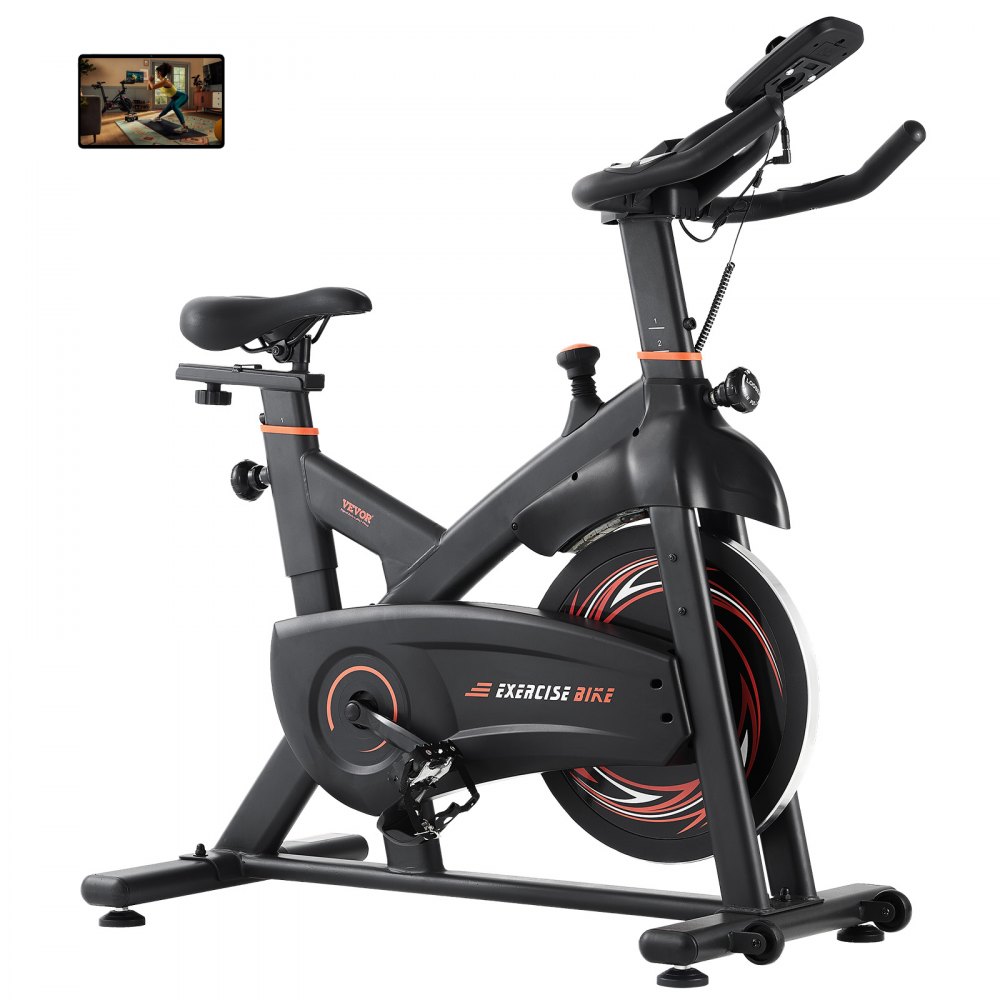 VEVOR Stationäres Fahrrad Heimtrainer Fitness Bicycle Indoor LCD-Display Schwarz