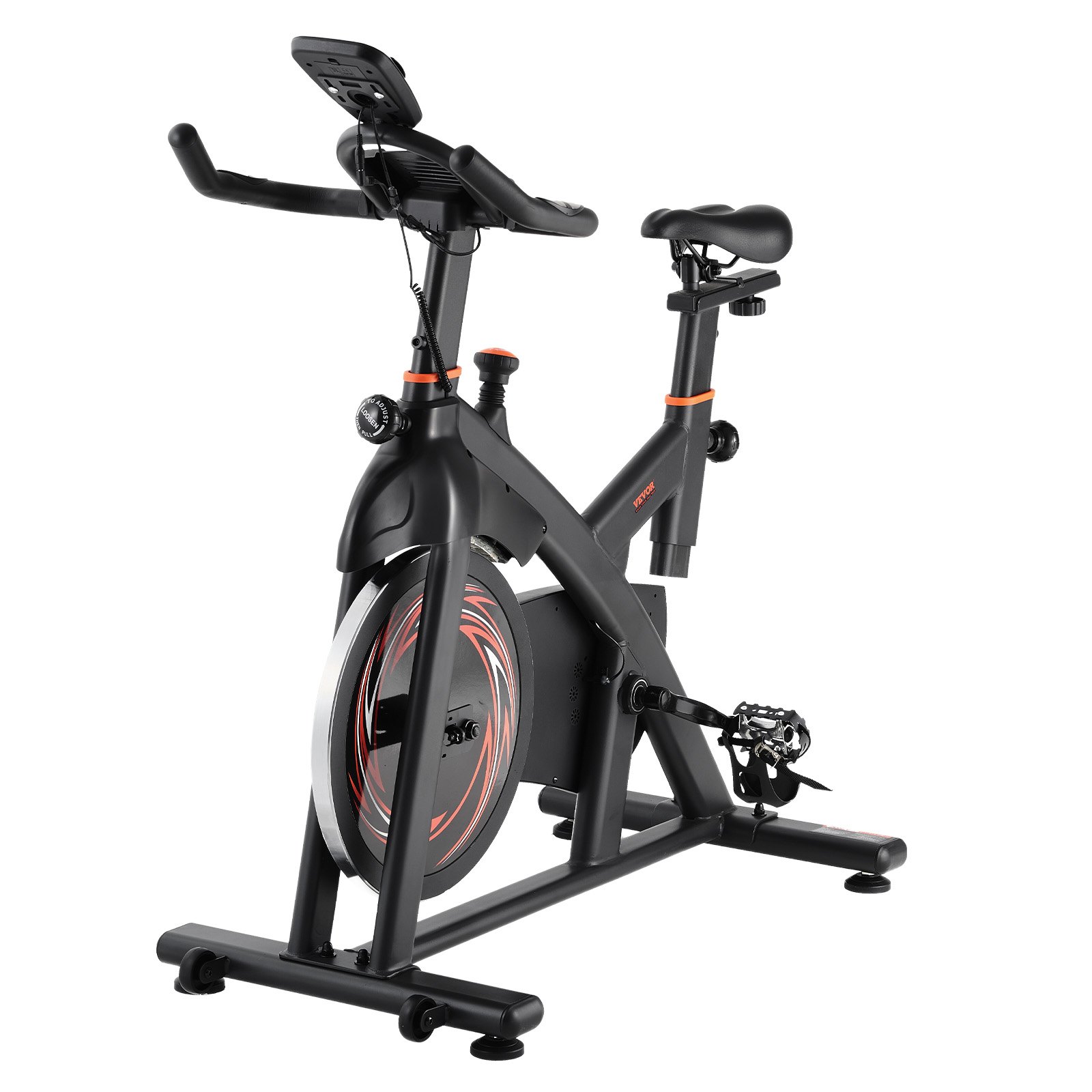 VEVOR Heimtrainer Magnetwiderstand Stationäres Fahrrad zu Hause, Indoor Bike mit leisem Riemenantrieb & schweres Schwungrad & verbesserter LCD-Monitor & bequemem Sitzpolster, Heimtrainer einstellbar