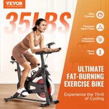 VEVOR Stationäres Fahrrad Heimtrainer Fitness Bicycle LCD-Display Mittelgroß