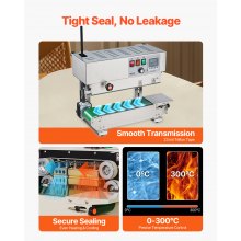VEVOR 600W Kontinuierliche Versiegelungsmaschine Siegelmaschine Sealer Vertikal