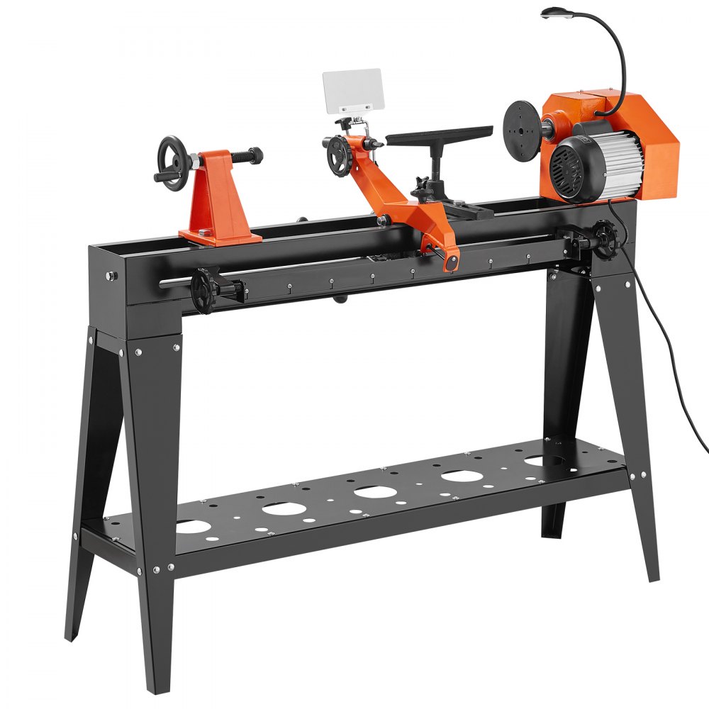 VEVOR Drechselbank 750W Drechselmaschine mit Ständer Spindeldrehzahl 680-2520U/min Drehbank mit stufenloser Geschwindigkeitsregelung Kopierdrechselbank 102cm Werkbank Max. Drehdurchmesser 350mm