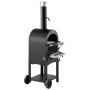 VEVOR Pizzaofen 12 Zoll Pelletöfen, 2-lagiger Pizzaofen mit Holzfeuerung, Holzbefeuerter Ofen Outdoor mit 2 abnehmbaren Rädern, Pizzamaker mit Höchsttemperatur von 540 °C zum Grillen