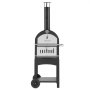 VEVOR Pizzaofen 12 Zoll Pelletöfen, 2-lagiger Pizzaofen mit Holzfeuerung, Holzbefeuerter Ofen Outdoor mit 2 abnehmbaren Rädern, Pizzamaker mit Höchsttemperatur von 540 °C zum Grillen