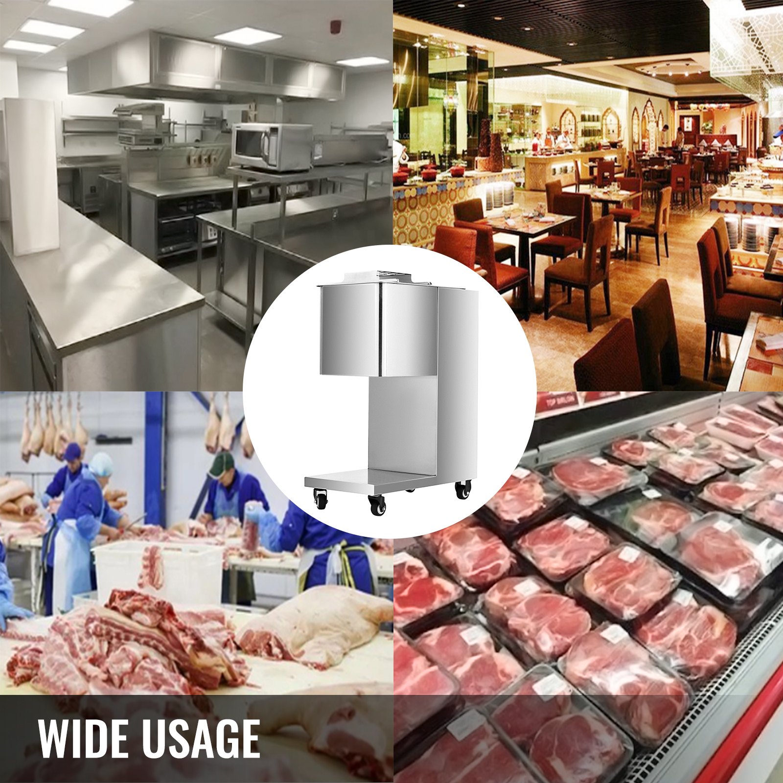 Edelstahl Kommerziell Aufschnittmaschine Fleischschneider Schneidemaschine