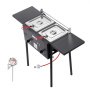 VEVOR Outdoor Propane Deep Fryer, Dual-Tank 9Lx2 Commercial Fryer, Stainless Steel Cooker with Foldable Platform, Dual Basket, and Heat Adjustment, Floor Standing Fryers for Restaurant Home Snack Bar