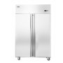 VEVOR Gewerbe-Gefrierschrank 1100 L, Gefrierschrank mit 2 Türen, Edelstahl-Gefrierschrank mit automatischer Abtauung, 6 verstellbaren Ablagen, Temperaturregelung von -25 bis -15 °C und 4 Rädern