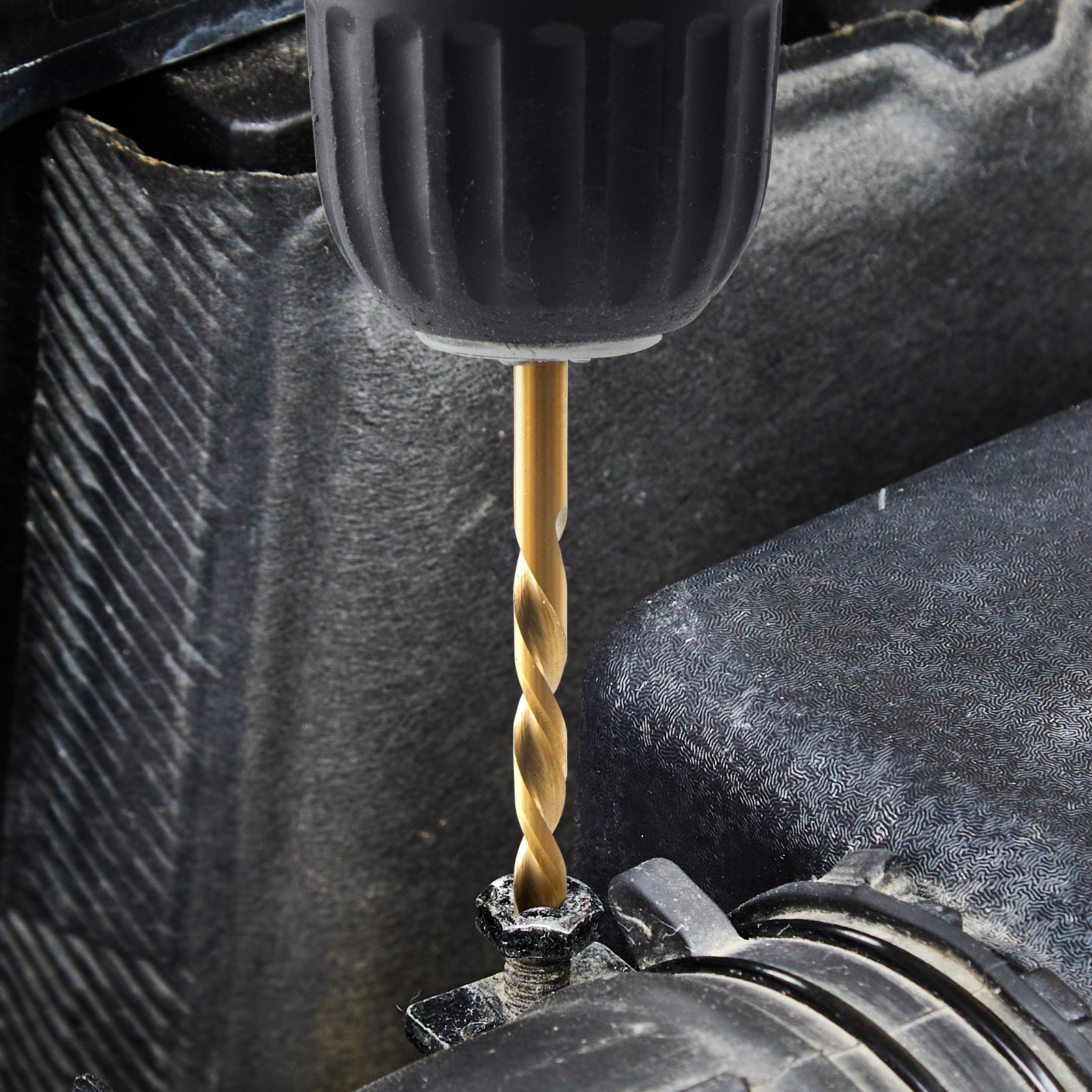 VEVOR Schraubenausdreher Set Schraubenlöser 35-tlg, Schraube Entferner Extraktor Set zum Entfernen leicht beschädigter Schrauben, Schrauberbits Steckschlüssel Set Zubehör Bohrmaschine Tragbar