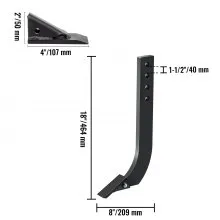 VEVOR 18'' Kastenmesserschaft Vertikutiererschäfte Zähne 4 Löcher Kastenschaberschaft 6 Stück