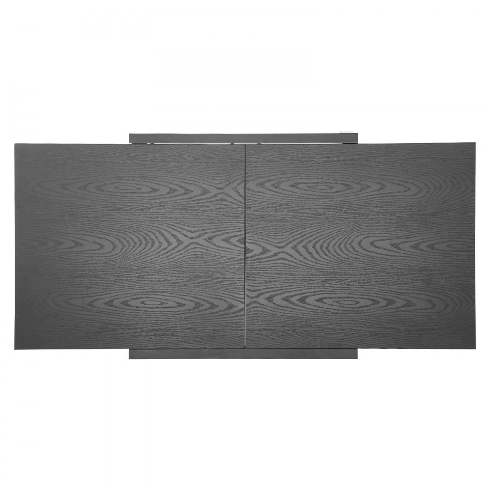 VEVOR ausziehbarer Terrassentisch Gartentisch Balkontisch (80-160 cm) aus Kohlenstoffstahl + Aluminium, Esstisch für Outdoor Hof Terrasse Garten Veranda, wasserfest, 68 kg Tragkraft Dunkelgrau