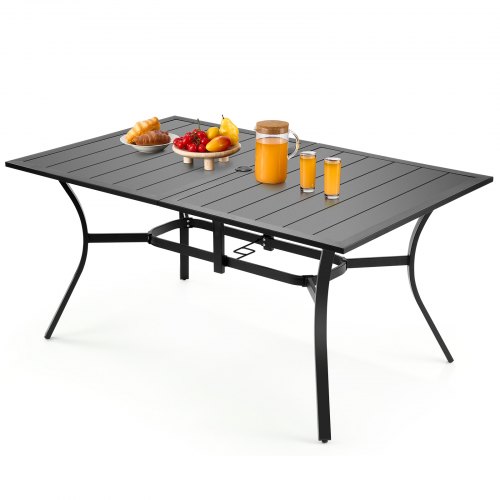 VEVOR Metall-Esstisch für die Terrasse – 150 x 97 cm, 4–6 Personen