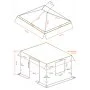 VEVOR Winter Pavillonabdeckung, 3,09x3,69 m, Ersatzabdeckung mit Seitenwänden & Netzfenstern, PE-Material, geschlossene Lagerschutzabdeckungen, Pavillons nicht im Lieferumfang enthalten