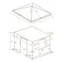 VEVOR Winterabdeckung, passend für 3,05 x 3,05 m Pavillon, Ersatzabdeckung mit Seitenwänden & Netzfenstern, PE-Material, Lagerschutzabdeckungen, Pavillons nicht im Lieferumfang enthalten