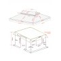 VEVOR Winterabdeckung, passend für 3,05 x 3,65 m Pavillons, Ersatzabdeckung mit Seitenwänden & Netzfenstern, Lagerschutzabdeckungen aus hochdichtem PE, Pavillons nicht im Lieferumfang enthalten