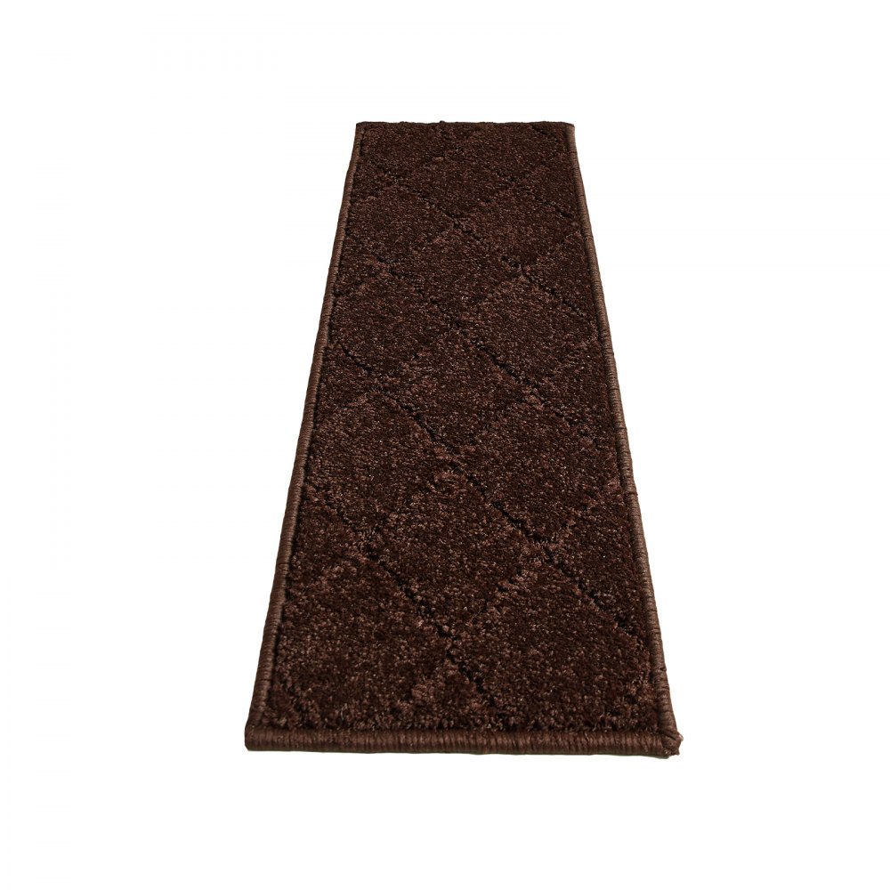 VEVOR Stufenmatten Rechteckig Treppenmatten 716 x 232 mm Braun, 15 Stk. Treppenteppich Stufenmatten Strapazierfähig Pflegeleicht Rutschfester Stufenteppich Treppenvorleger für Innenbereich Texturiert