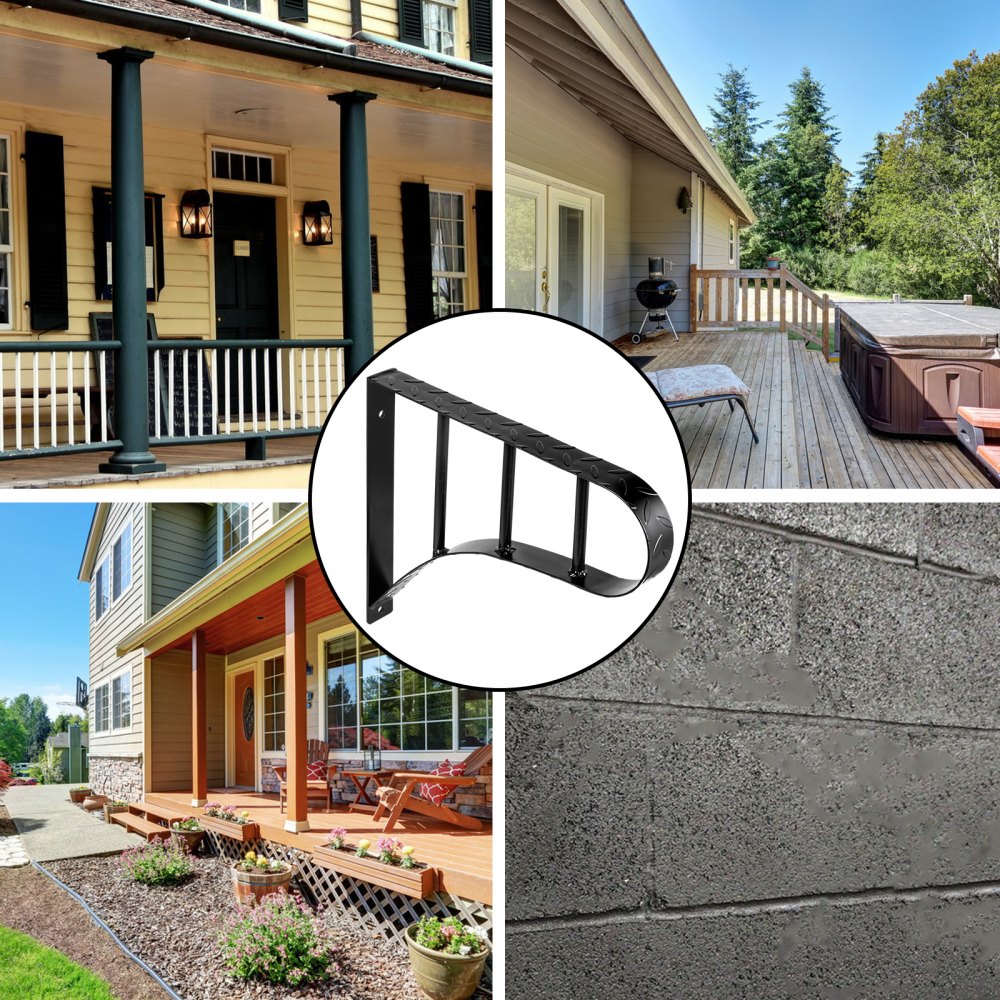 Vevor Schmiedeeisen Handlauf Eisen Haltegriff Mattschwarz Treppengeländer Außen