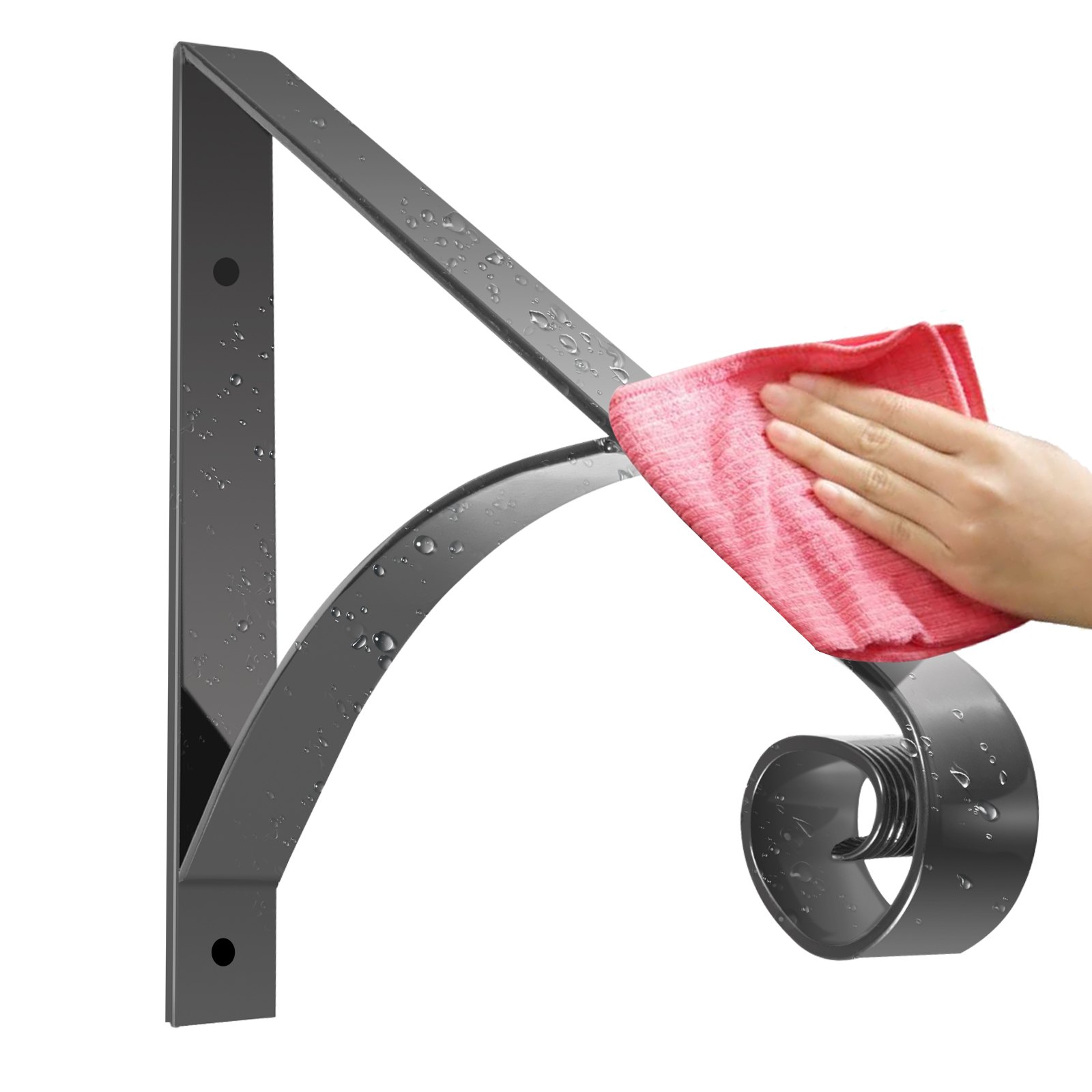 VEVOR Schmiedeeisen Handlauf Treppengeländer 55,9x45,7x43,2 cm mit Schrauben