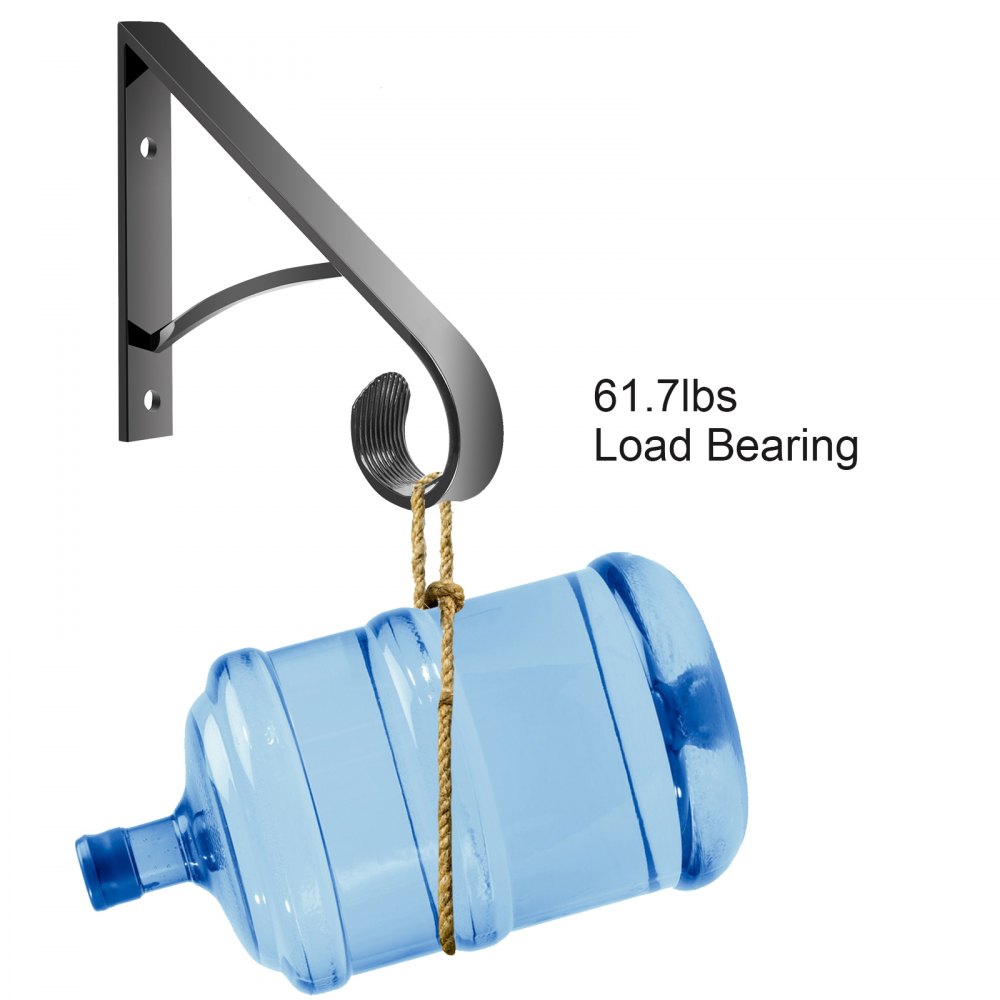 VEVOR Schmiedeeisen Handlauf Eisen Treppengeländer Schwarz 14x10 "mit Schrauben