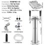 VEVOR Kegerator Tower Kit, Beer Conversion Kit with Two Taps, Stainless Steel Beer Tower Dispenser with Dual Gauge W21.8 Regulator and A-System Keg Coupling, Beer Drip Tray for Home Parties