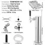 VEVOR Kegerator-Turm-Kit, Einzelzapfhahn-Bierumrüstsatz, Edelstahl-Fass-Bierturm-Zapfanlage mit Doppelmessgerät W21.8-Regler und A-System-Fasskupplung, Biertropfschale für Partys zu Hause