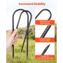 VEVOR Bodenanker, 254x55,88 mm, U-Typ mit 8 mm Durchmesser, verzinkte Zeltheringe, Erdanker, Erdnägel, Heringe, für Zelten, Vordächern, Camping, Trampolin, Blumenständer (12er-Pack)