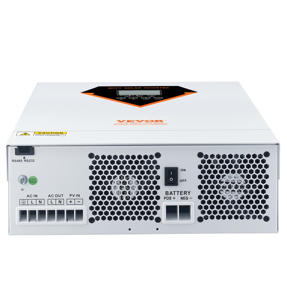 VEVOR 2 in 1 Hybrid-Solar-Wechselrichter 3500W Solar Inverter 7000VA Reiner Sinus MPPT LCD-Display 3 Lademodi (Solarladung, Netzladung, Hybridladung) & 4 Ausgangsmodi (UTL, SOL, SBU, SUB)