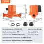 VEVOR Heizungspumpe Umwälzpumpe Pumpe Gusseisen 220 V 72 W, 50l/min Max. Durchflussrate, 4m Max. Förderhöhe, 1-1/2 Zoll Gewindeanschluss, Temperaturbereich Von 2 °C Bis 110 °C, Drei Einstellbare Durchflussraten, Geräuscharm