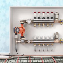 Vevor Heizungspumpe Umwälzpumpe Pumpe Gusseisen 220 V 72 W, 50l/min Max. Durchflussrate, 4m Max. Förderhöhe, 1 1/2 Zoll Gewindeanschluss, Temperaturbereich Von 2 °C Bis 110 °C, Drei Einstellbare Durchflussraten, Geräuscharm