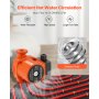 VEVOR LPS25-6S/130 Umwälzpumpe aus Gusseisen, 1/8 PS, 55 LPM, Warmwasser-Zirkulationspumpe, Gewindeanschluss, 3-stufige Geschwindigkeitseinstellung, leiser Betrieb, für Heizungsanlagen zu Hause