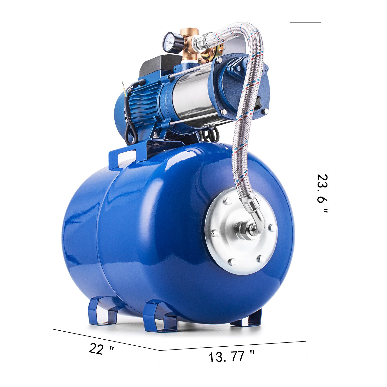 Kreiselpumpe 9000l / h 1800w Wasserpumpe Gartenpumpe mit 50l Druckbehälter