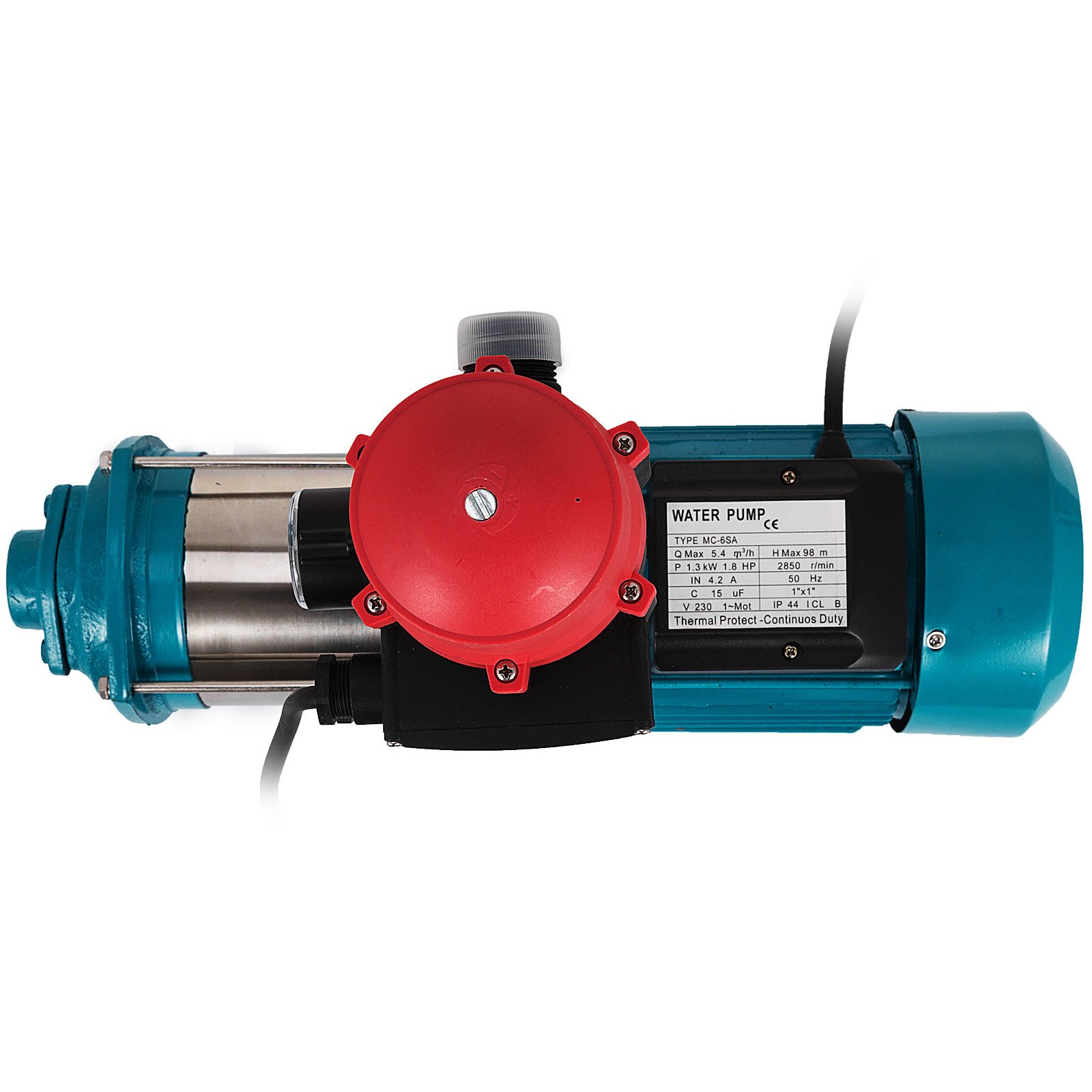 1300 Watt Pumpe Kreiselpumpe Gartenpumpe 6000 L/h 5,5 Bar Hauswasserwerk