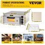 VEVOR Mini Backofen 36 cm großer Professioneller Elektrischer 2000 W Pizzaofen Zwei Temperatureinstellungen Backofen Gastro Pizzastein & Regal Gastro