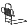 VEVOR Bed Rail for Elderly Adults Foldable Bedside Assist Rail for Seniors, 136kg Dual-Handle Support, Adjustable Handle Length, High-Strength Steel, with Storage Pocket, Fit King Queen Full Twin Bed