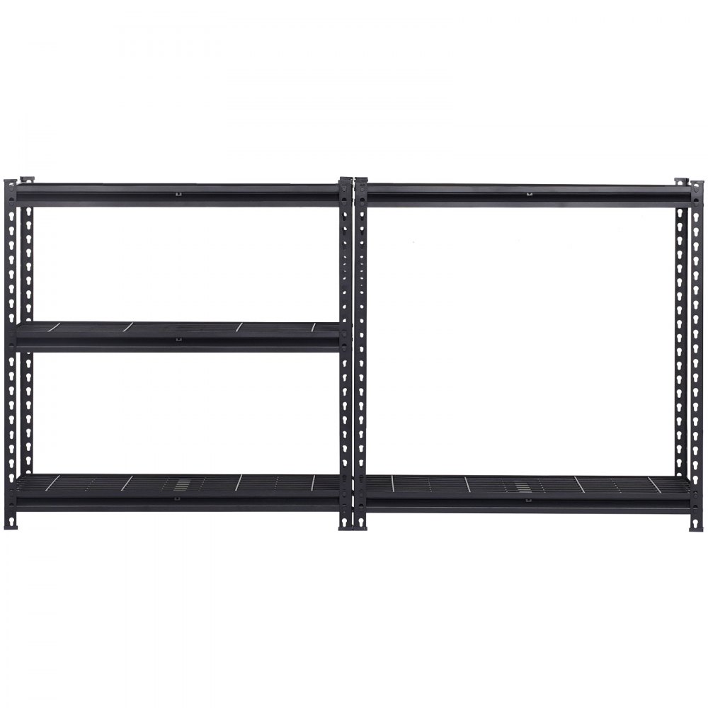 VEVOR Storage Shelving, 907 kg, 5-Tier Heavy-Duty Shelving Unit for Garage, 406.4 x 914.4 x 1828.8 mm, Adjustable Boltless Shelving Unit, Industrial Shelving Unit, All-Purpose Shelving Unit, Basement Shelving Unit for Kitchen, Storage, Cellar, Black