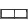VEVOR Storage Shelving, 1096 kg, 4-Tier Heavy-Duty Shelving for Garage, 508 x 1016 x 1524 mm, Adjustable Metal Shelving for Industrial Use, Garage Shelving, Basement Shelving for Kitchen, Storage, Cellar, Black