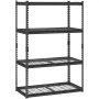 VEVOR Storage Shelving, 1096 kg, 4-Tier Heavy-Duty Shelving for Garage, 508 x 1016 x 1524 mm, Adjustable Metal Shelving for Industrial Use, Garage Shelving, Basement Shelving for Kitchen, Storage, Cellar, Black