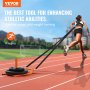 VEVOR Zugschlitten Gewichtsschlitten Workout Schlitten Fitness für Krafttraining, Schnellkrafttraining Trainingsgerät aus Stahl für sportliche Übungen und Geschwindigkeitsverbesserung, orange