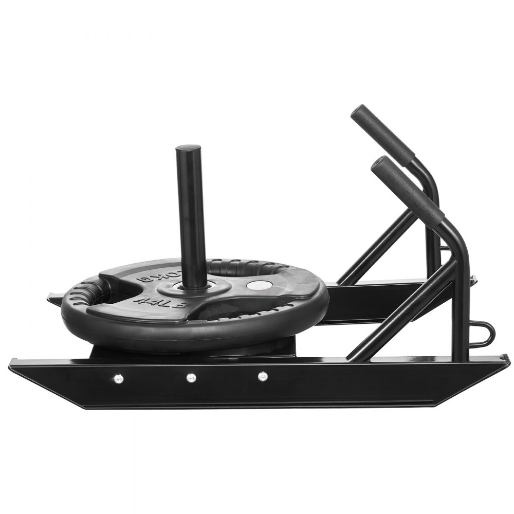 VEVOR Zugschlitten Gewichtsschlitten 227 kg belastbarer Schlitten Fitness für Krafttraining, Schnellkrafttraining Trainingsgerät für sportliche Übungen und Geschwindigkeitsverbesserung, Schwarz