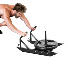 VEVOR Gewichtsschlitten Zugschlitten für Krafttraining Fitness Schwarz 227kg